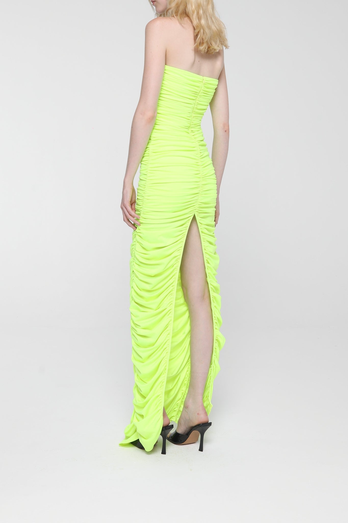Robe longue fendue - Yellow