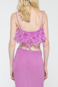 Top avec plumes - Lilac Pink