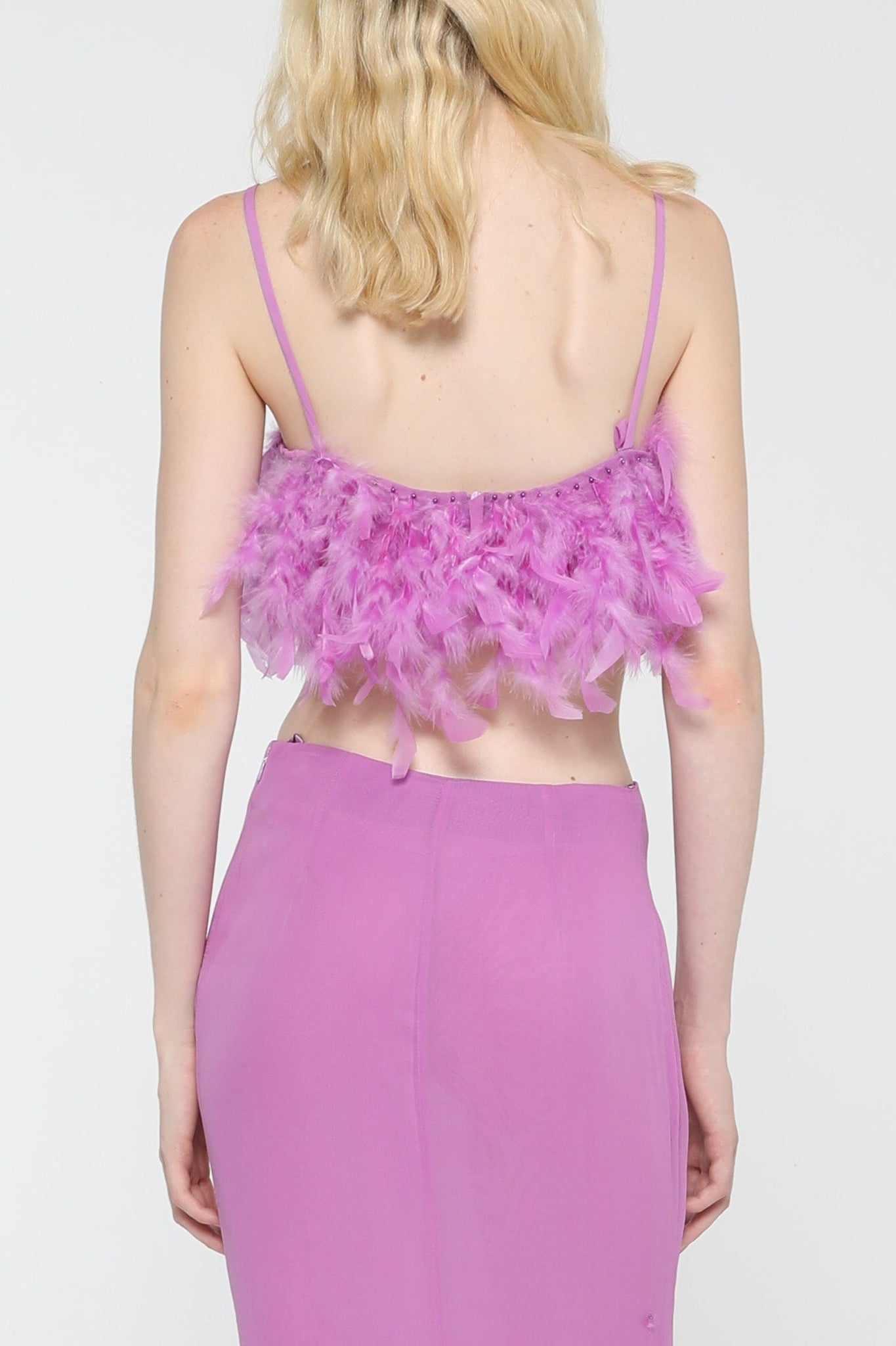 Top avec plumes - Lilac Pink