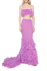 Top avec plumes - Lilac Pink
