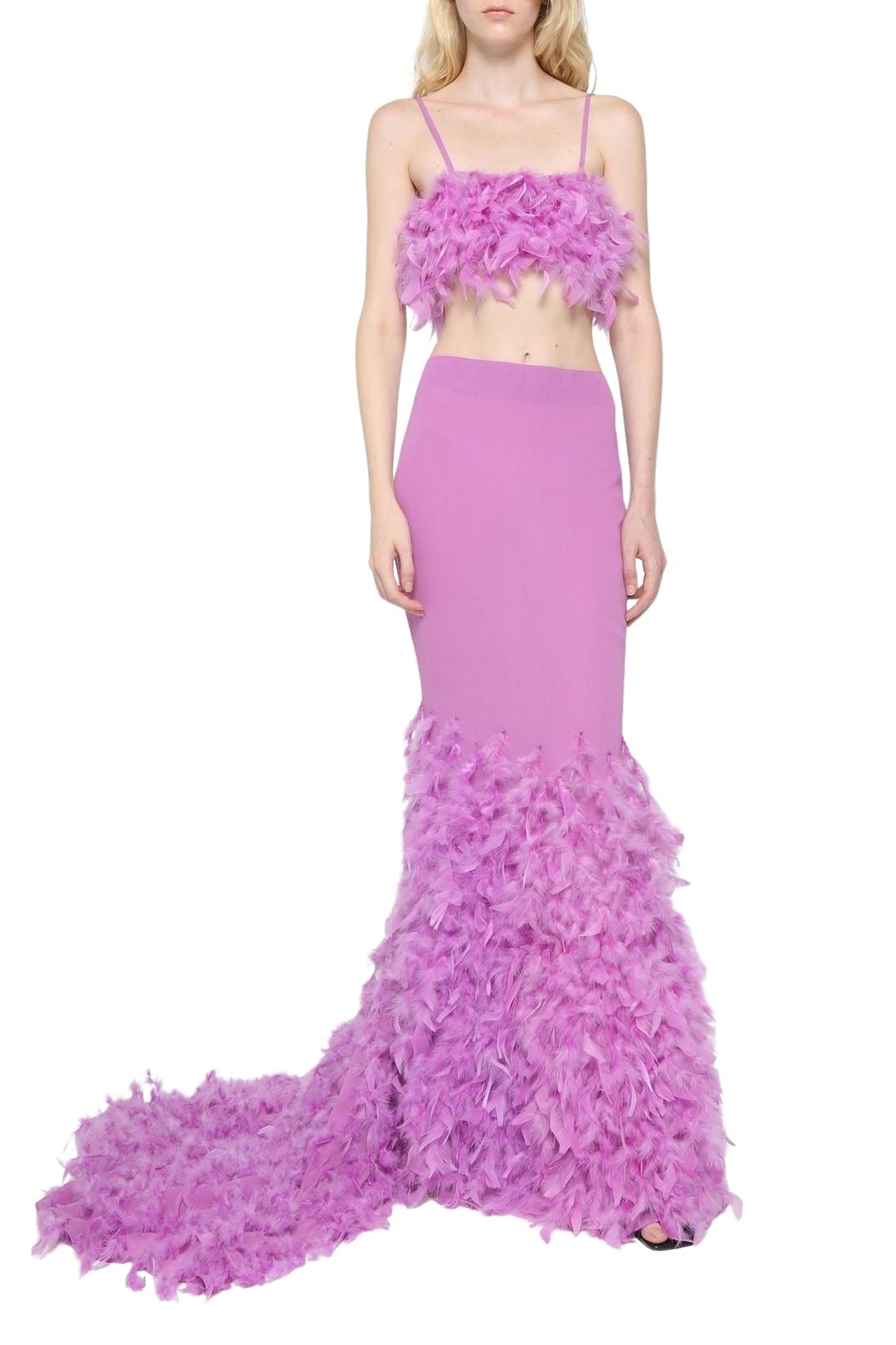 Top avec plumes - Lilac Pink