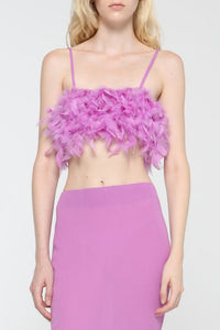 Top avec plumes - Lilac Pink