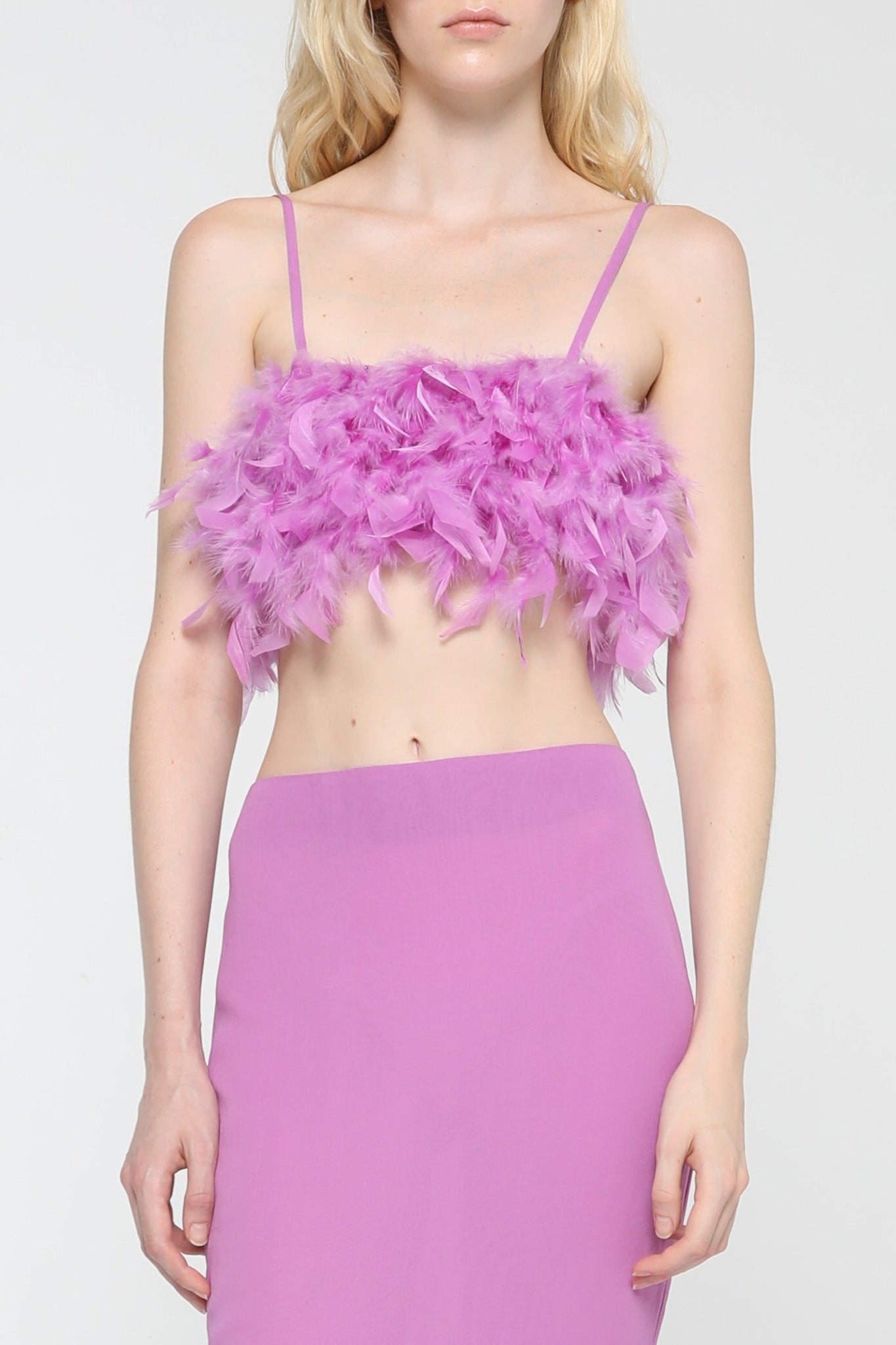 Top avec plumes - Lilac Pink