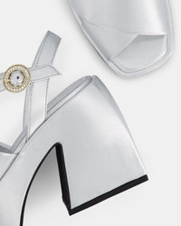 3 QTY DJV-190€-2/10 RELIQUAT Bulla Joni 120 Silver Metallic Nappa