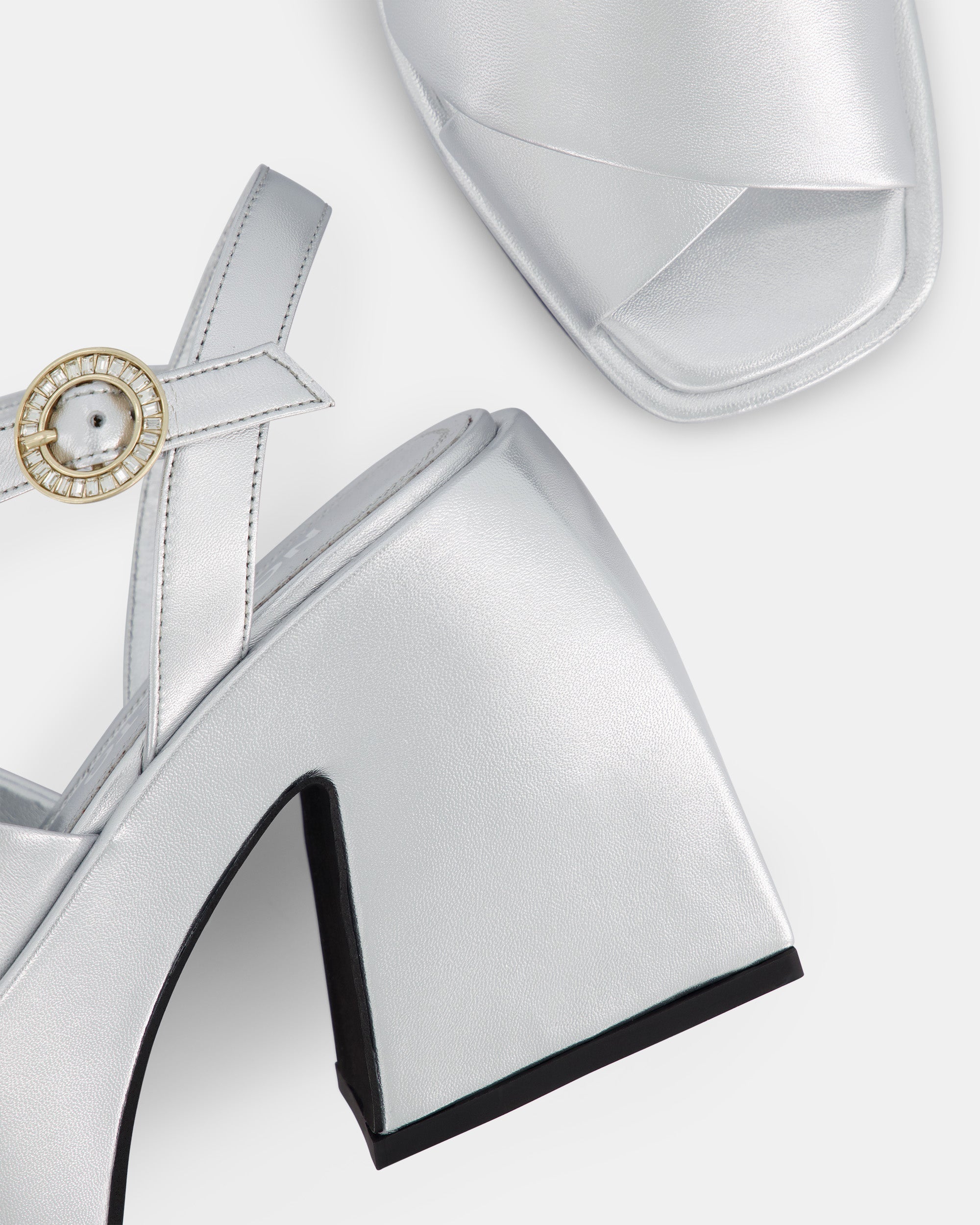 3 QTY DJV-190€-2/10 RELIQUAT Bulla Joni 120 Silver Metallic Nappa