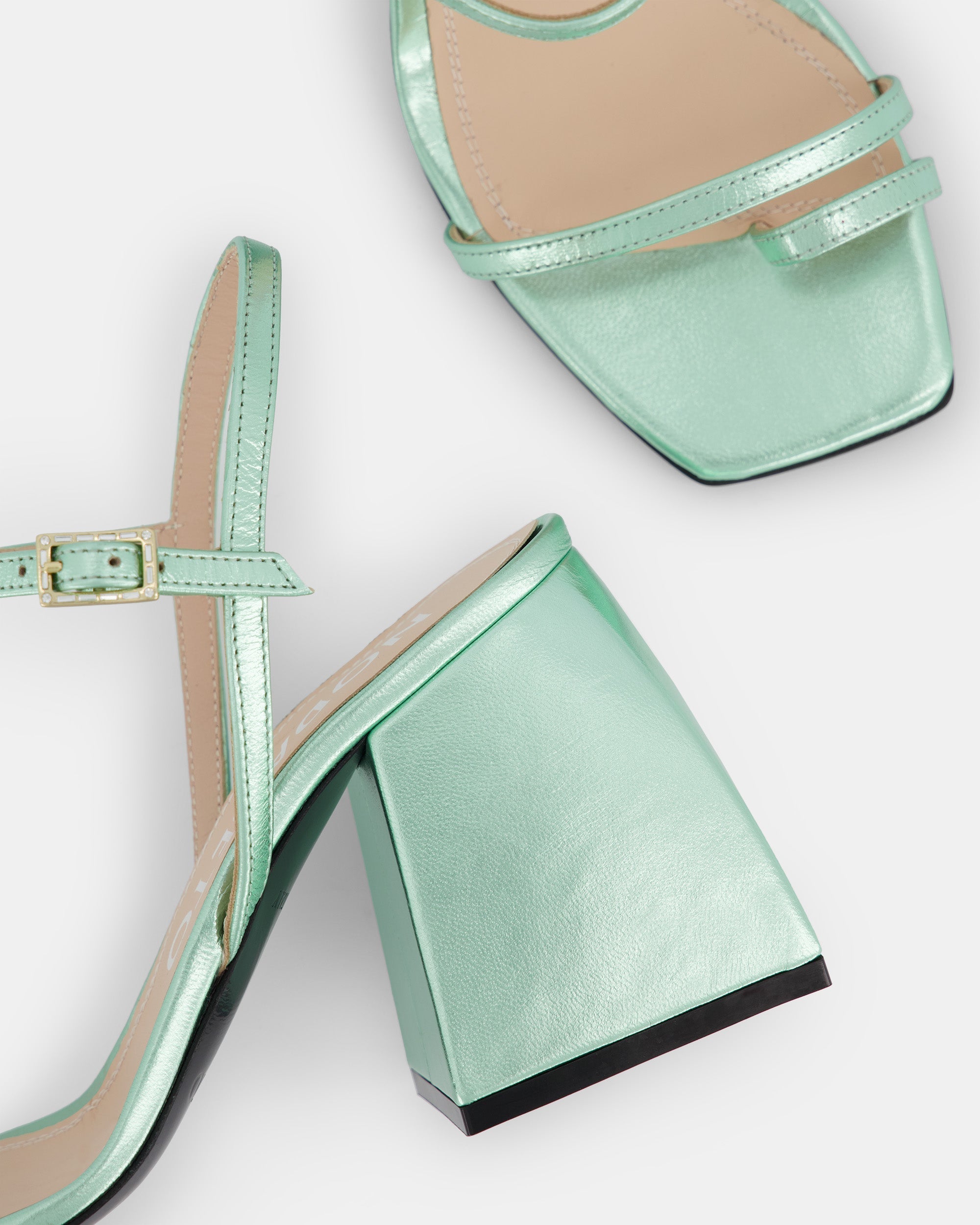 4 QTY DJV-190€-1/5 RELIQUAT Bulla Sally 90 Lime Metallic Nappa