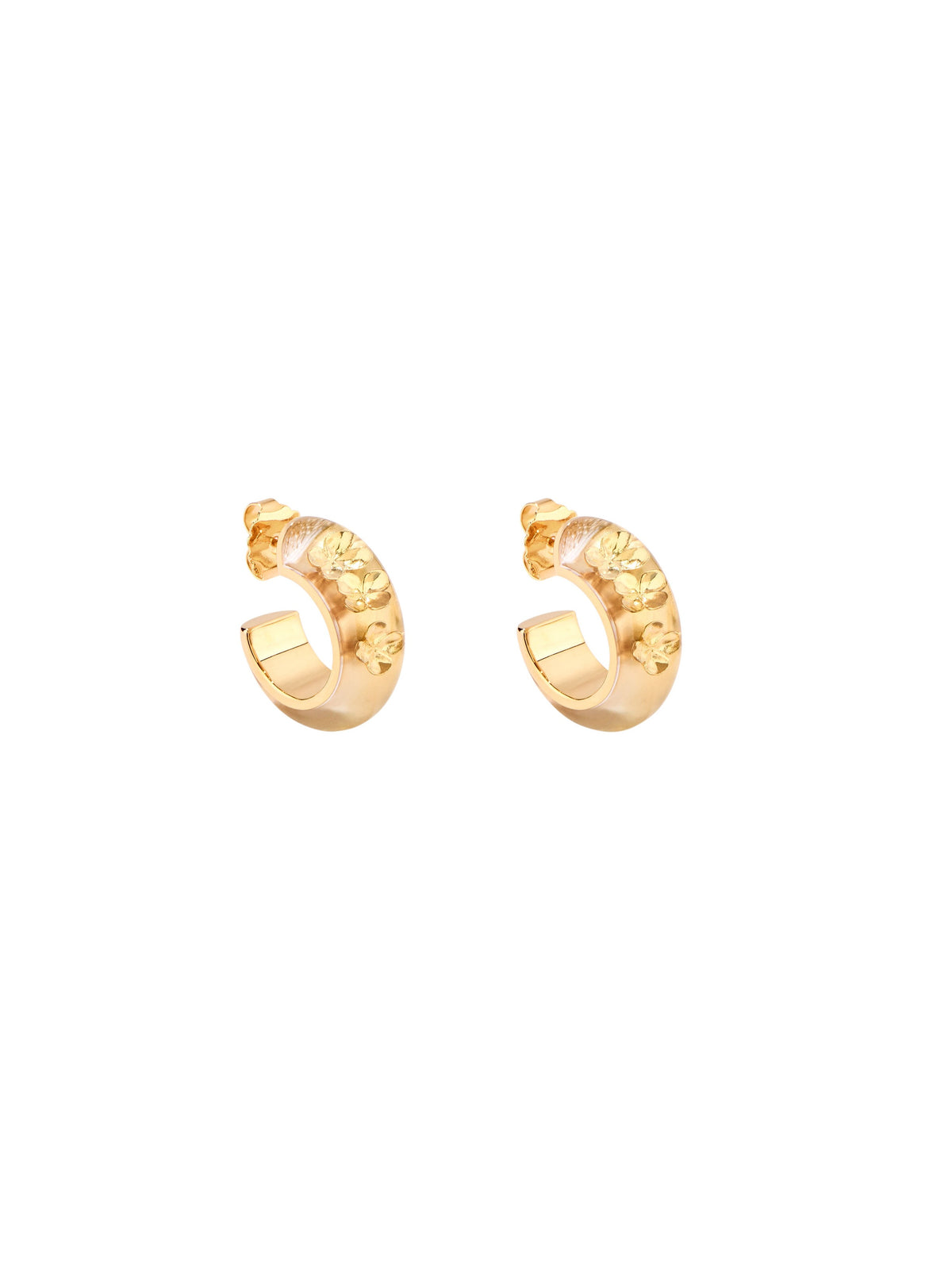 Boucles d'oreilles Creoles Figarella - Doré, transparent