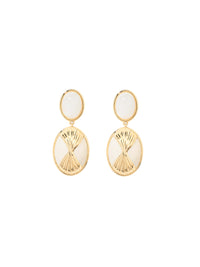 Boucles d'oreilles Boucles D'Oreilles Pin Rosario  - Doré et ivoire