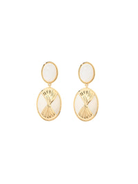 Boucles d'oreilles Boucles D'Oreilles Pin Rosario  - Doré et ivoire
