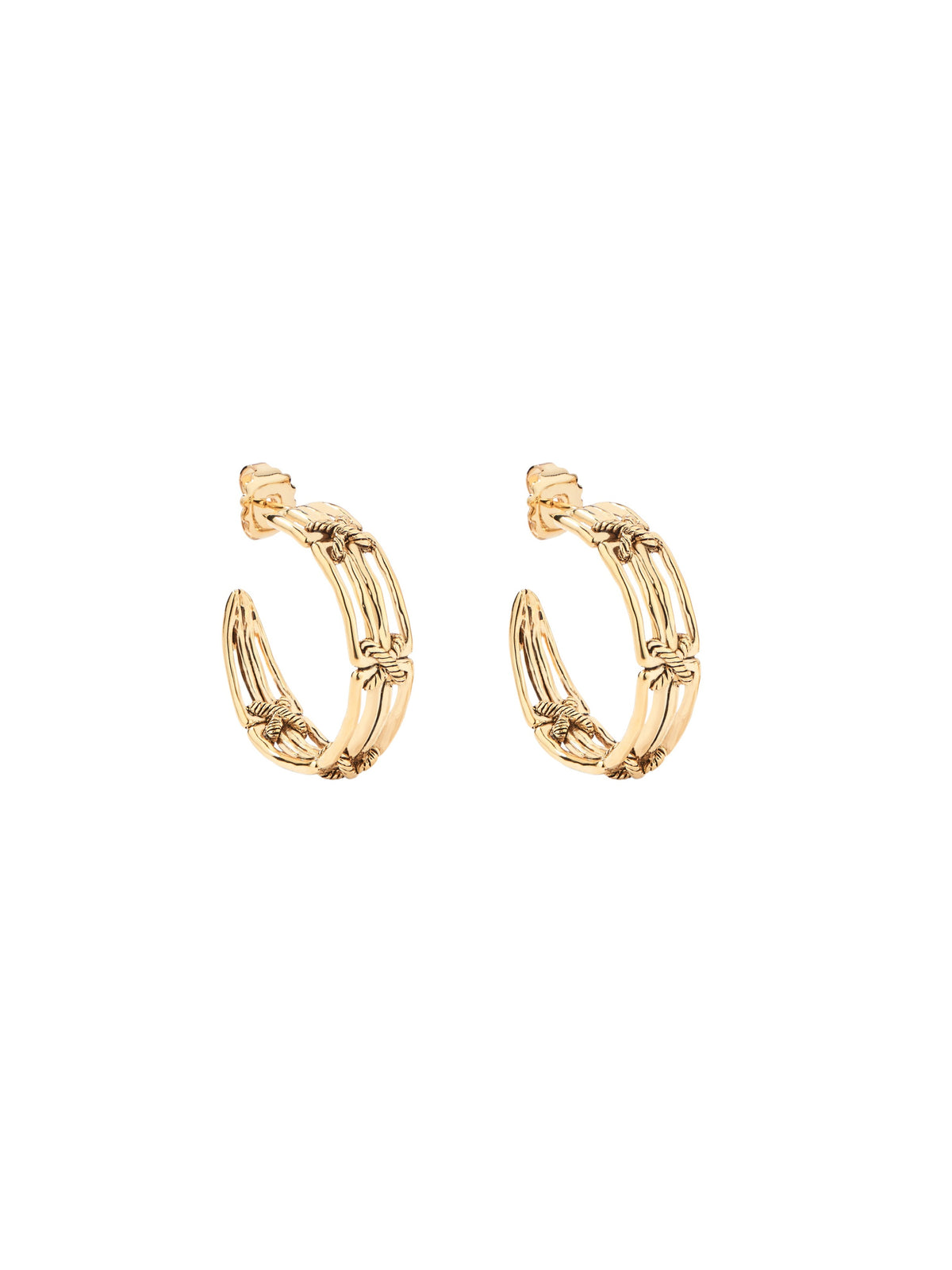 Boucles d'oreilles Caliche Boucles D'Oreilles Creoles - Doré
