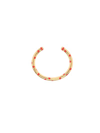 Bracelet Positano Bracelet Pois Vermillon Mg - Doré et vermillon
