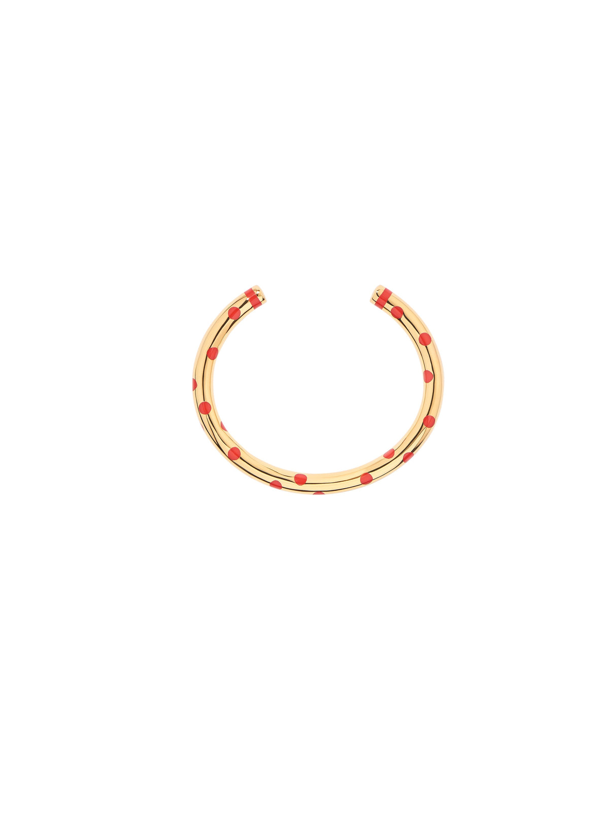 Bracelet Positano Bracelet Pois Vermillon Mg - Doré et vermillon