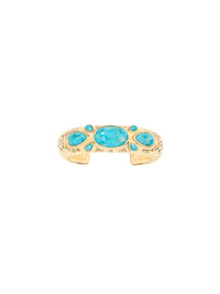 Bracelet Bracelet Navajo - Doré et bleu turquoise