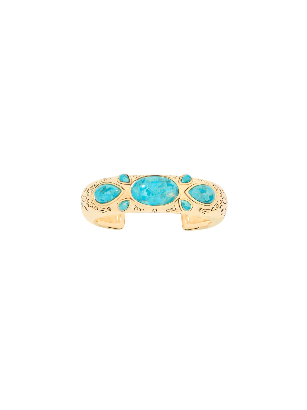 Bracelet Bracelet Navajo - Doré et bleu turquoise