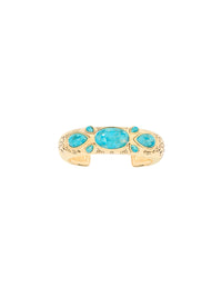 Bracelet Bracelet Navajo - Doré et bleu turquoise