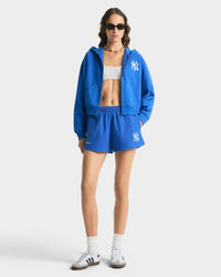 Yankees Serif Disco Short - Team Blue & White