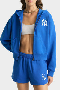 Yankees Serif Disco Short - Team Blue & White
