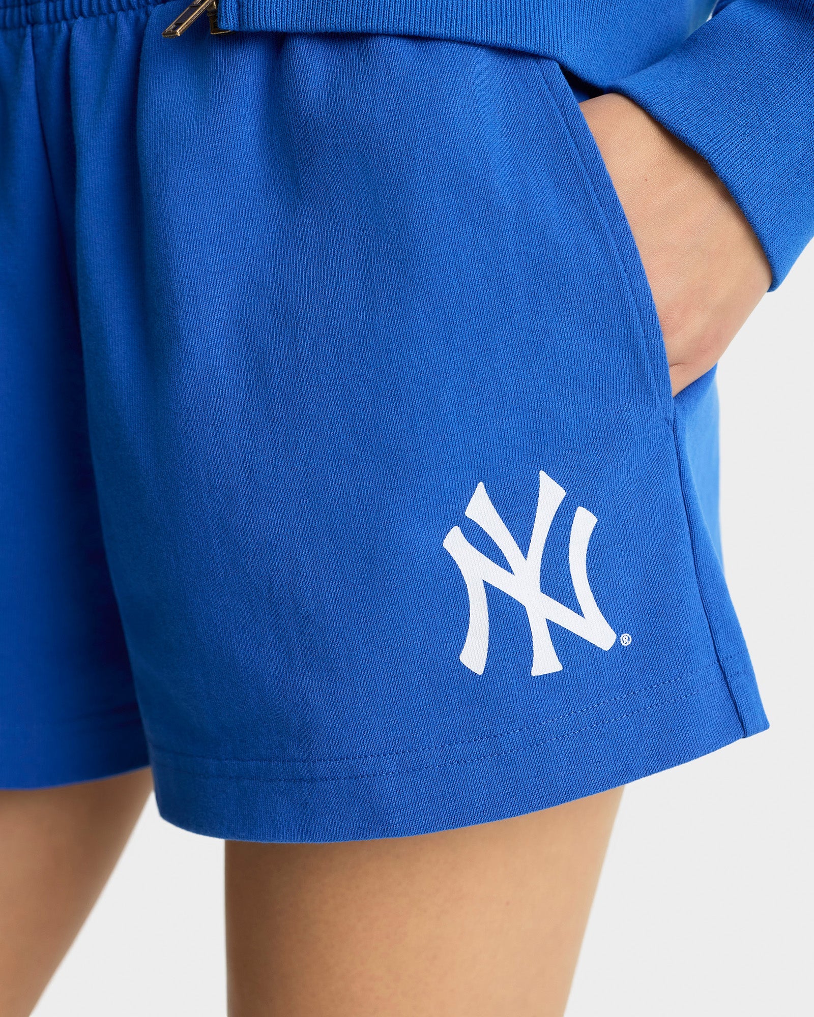 Yankees Serif Disco Short - Team Blue & White