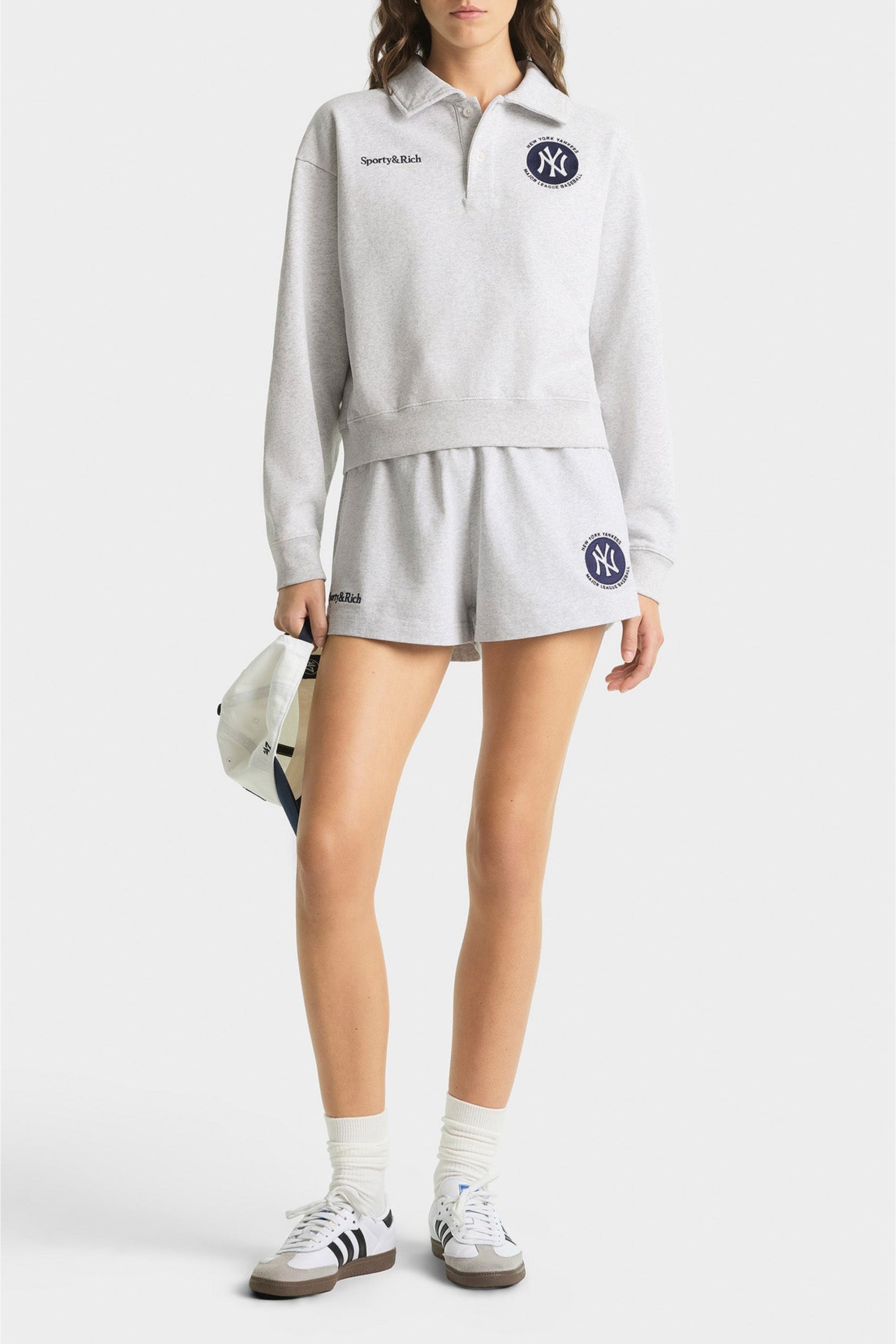 Short imprimé à taille élastique - Heather Gray