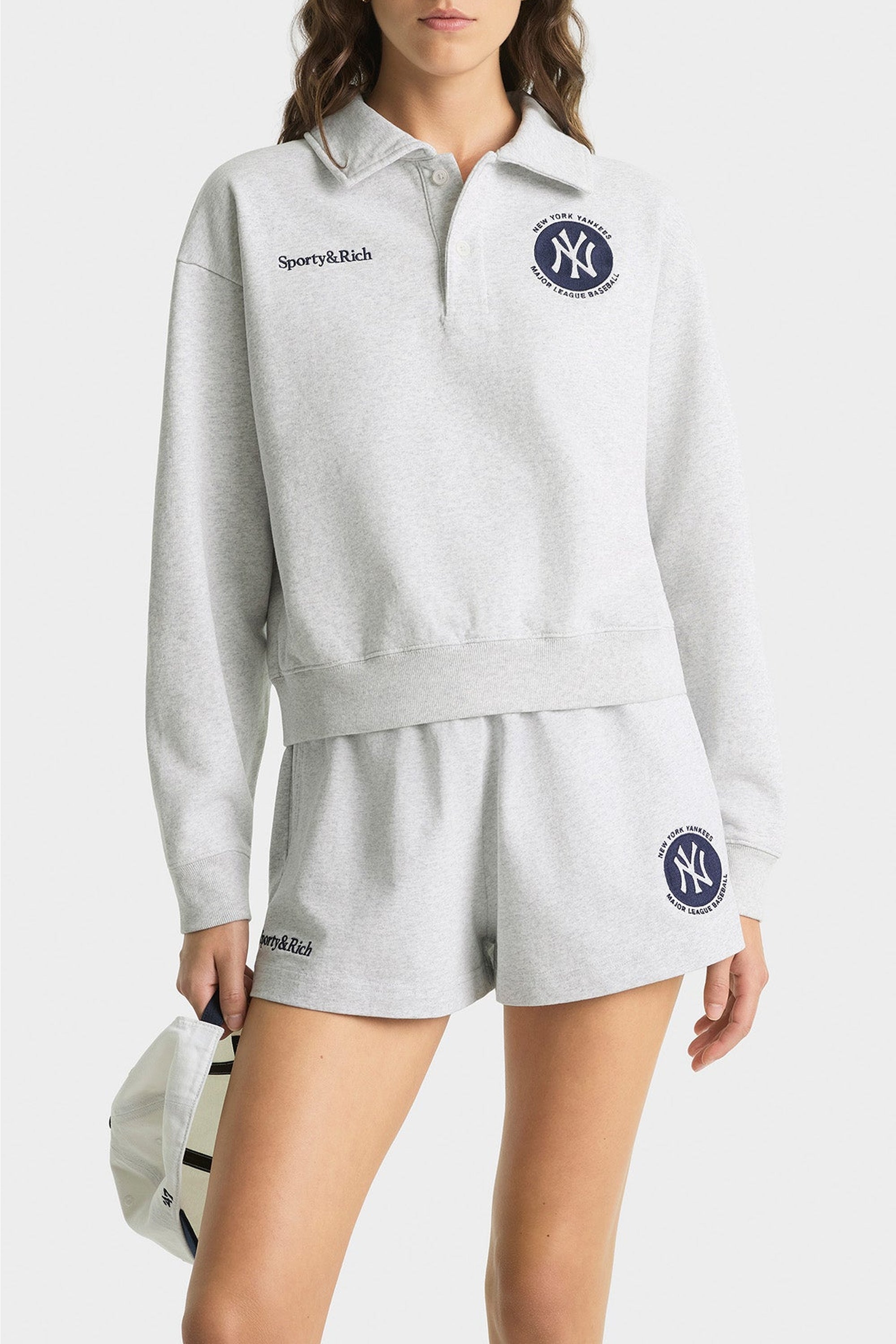 Short imprimé à taille élastique - Heather Gray