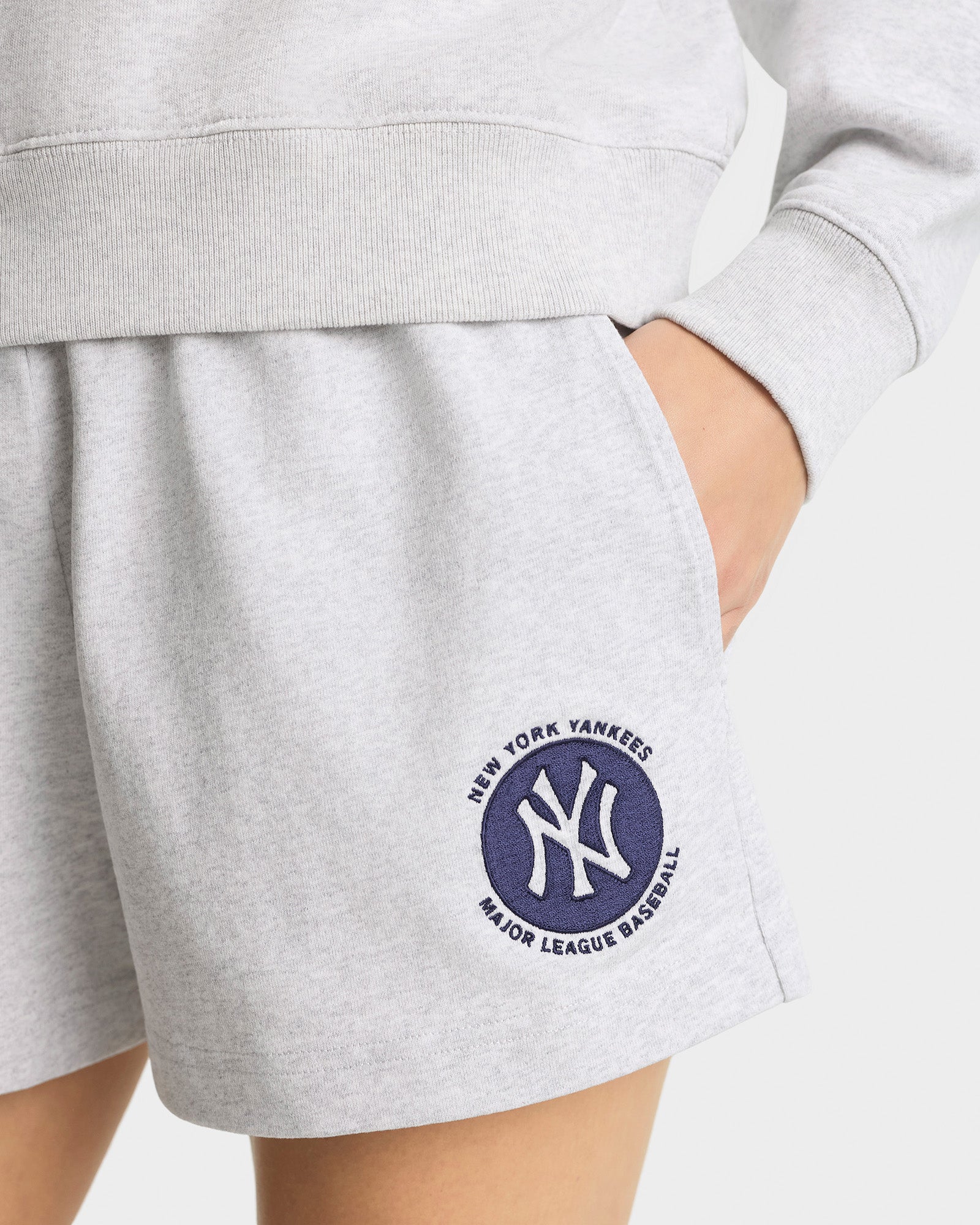 Short imprimé à taille élastique - Heather Gray