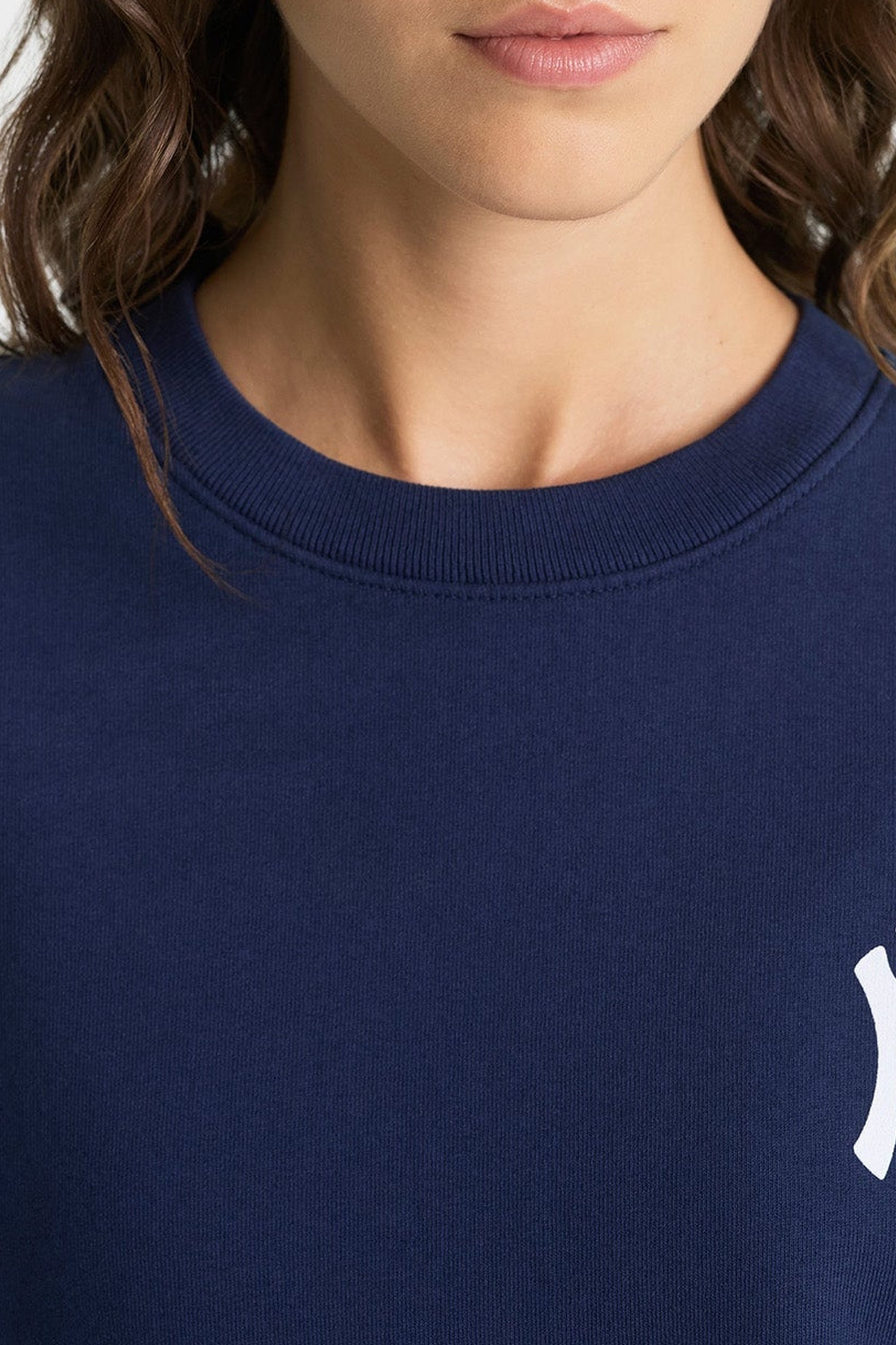 Pull à col rond Yankees Serif - Bleu Marine & Blanc