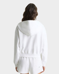 Sweat à capuche à fermeture zippée - White
