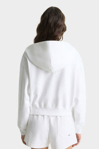 Sweat à capuche à fermeture zippée - White