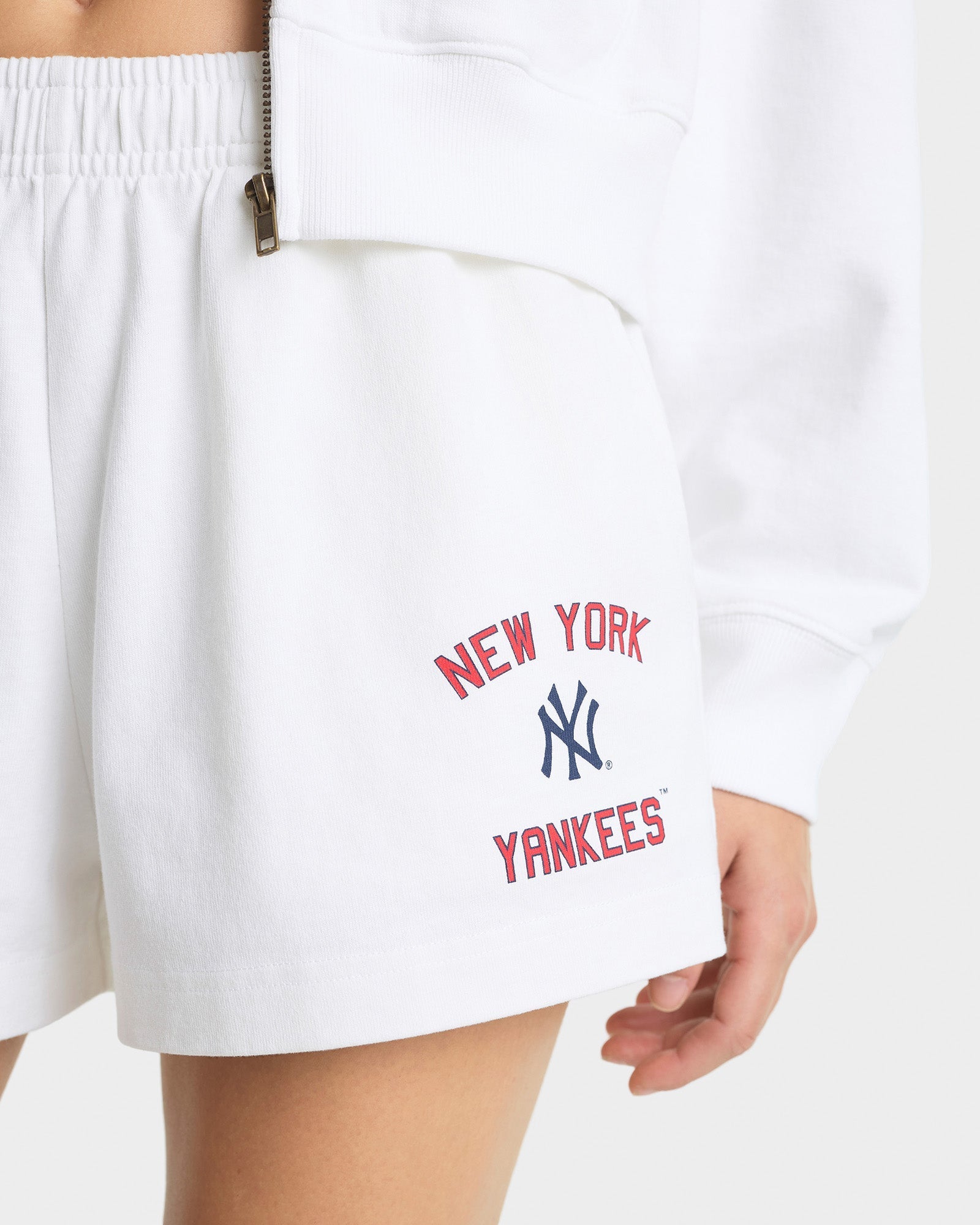 Short Yankees à taille élastique - White