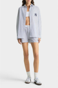 Chemise oversize à rayures - Navy Striped