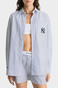 Chemise oversize à rayures - Navy Striped