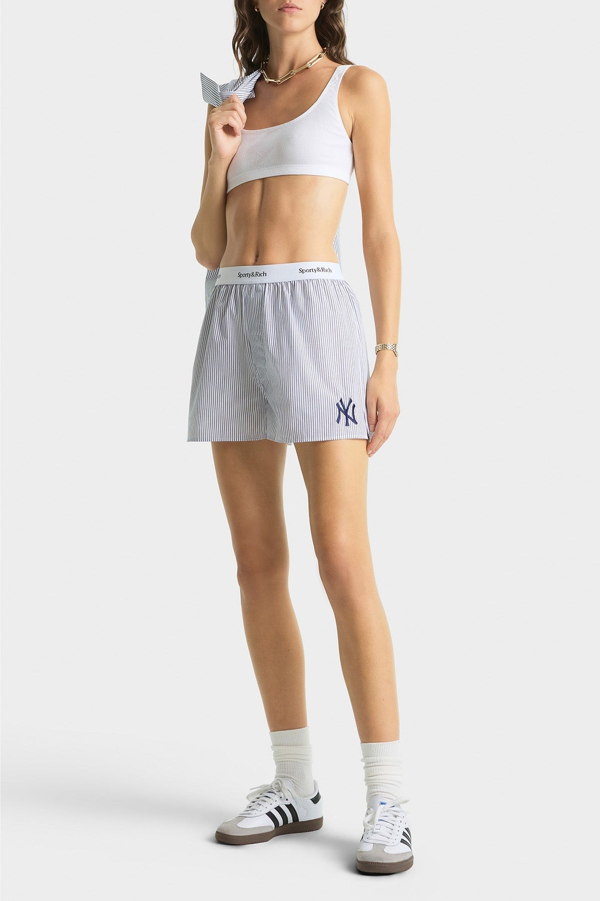 Short à rayures - Navy Striped