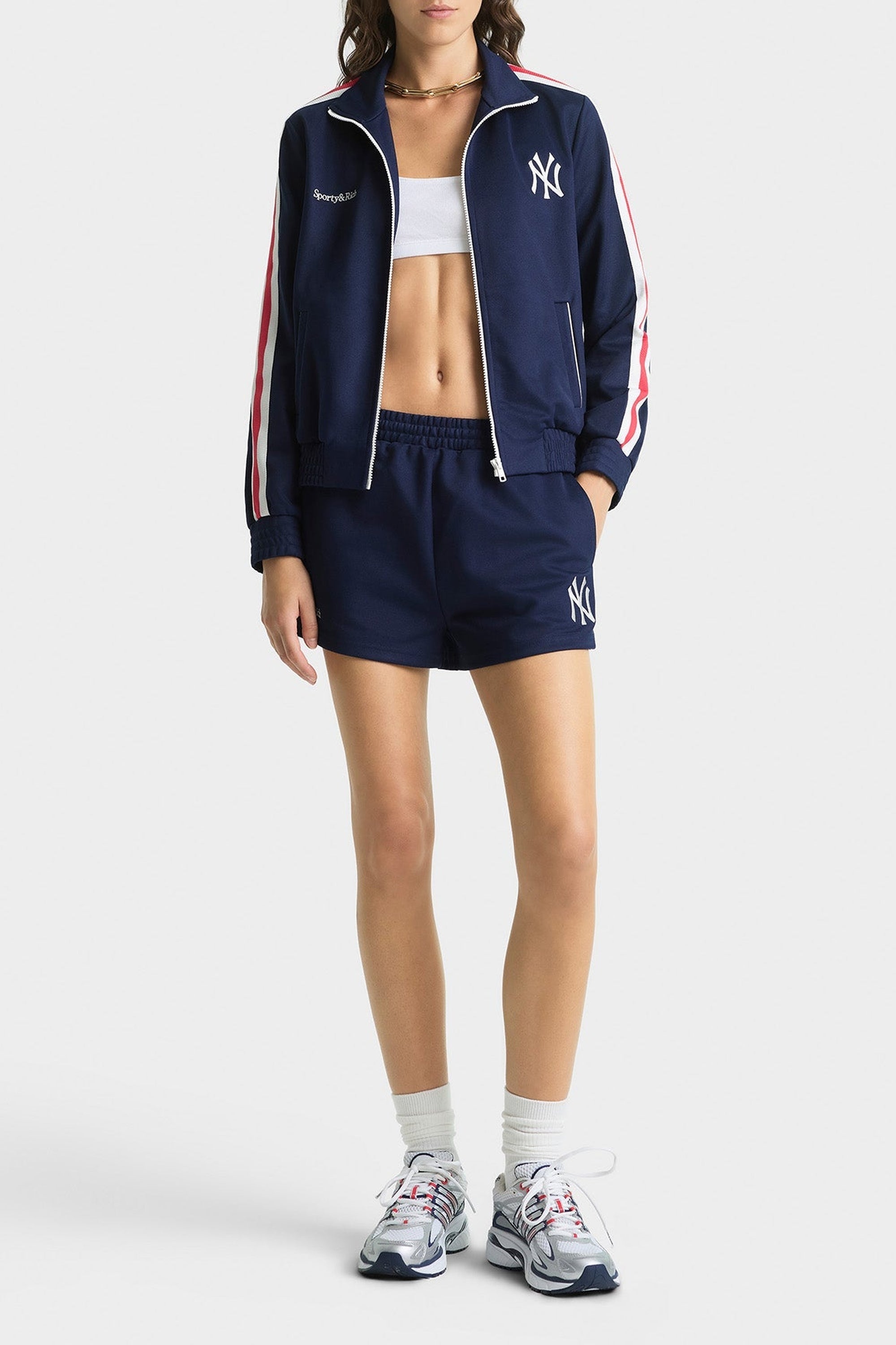 Gilet Yankees Serif zippé - Navy & White & Red