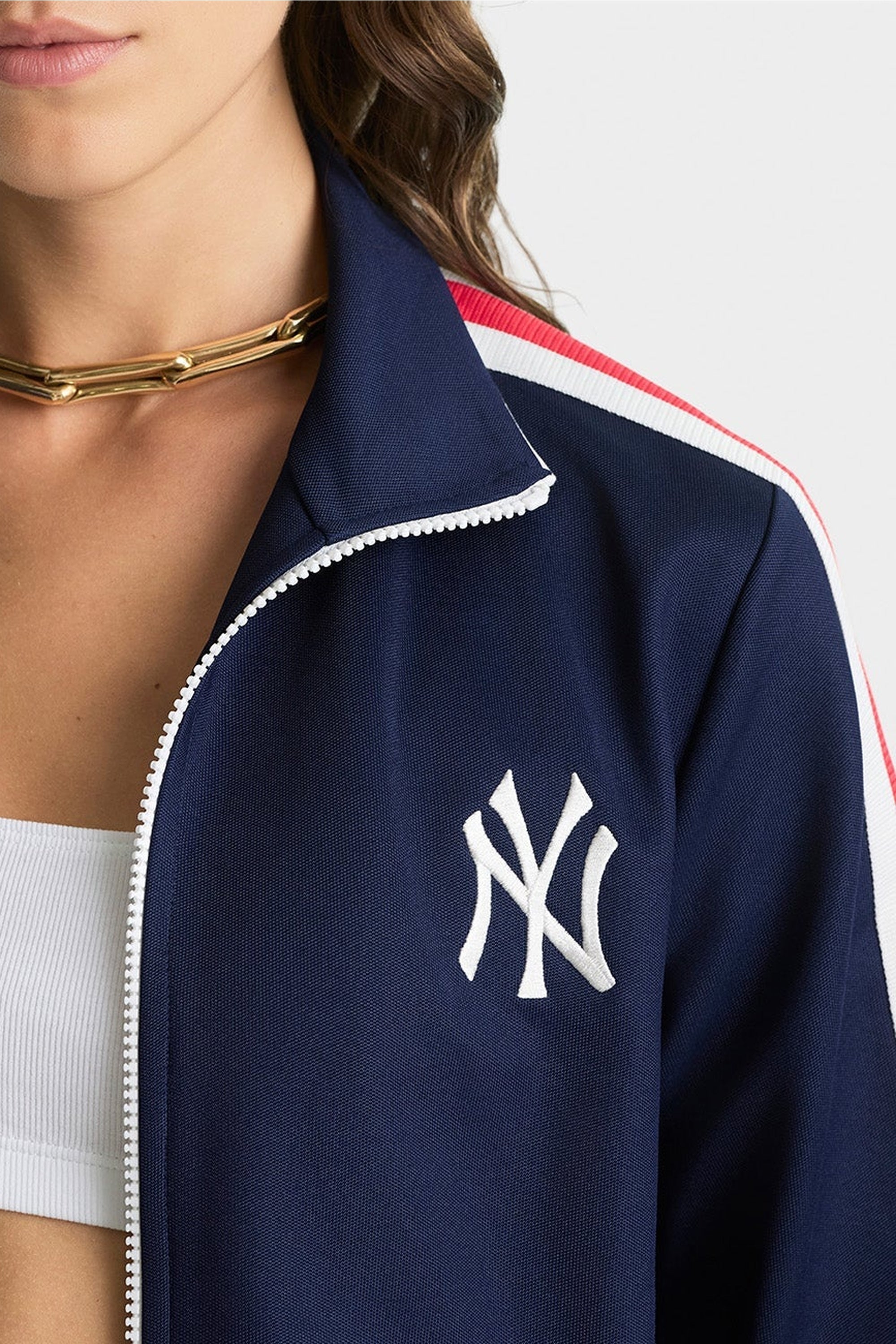 Gilet Yankees Serif zippé - Navy & White & Red