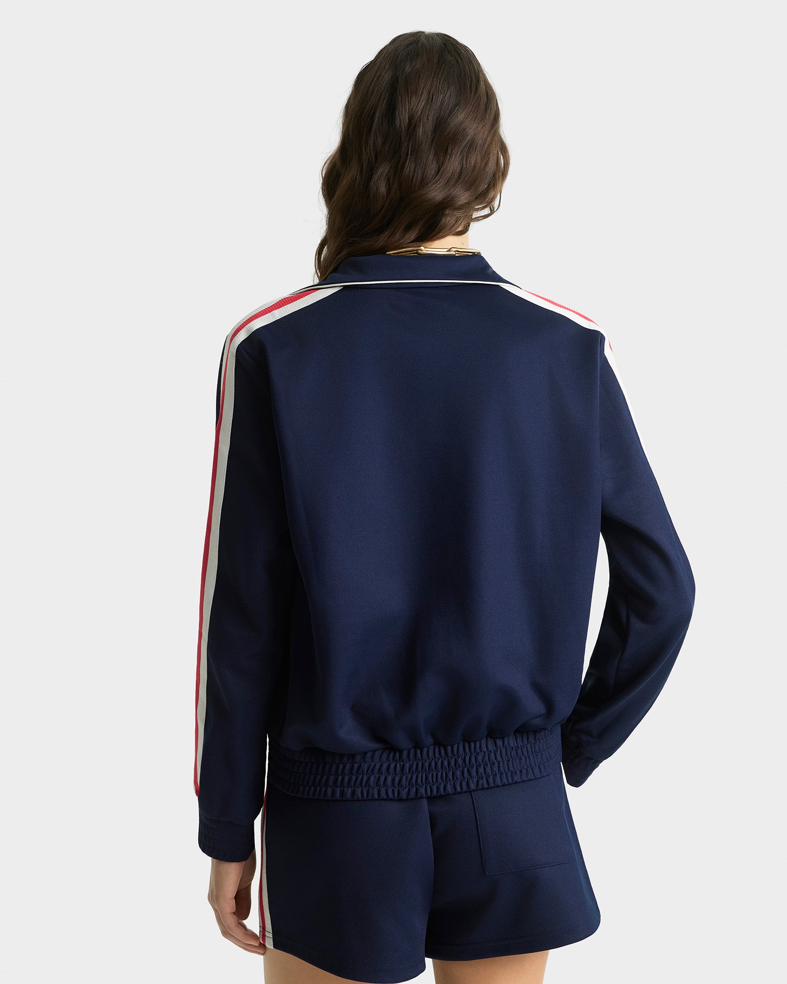 Gilet Yankees Serif zippé - Navy & White & Red
