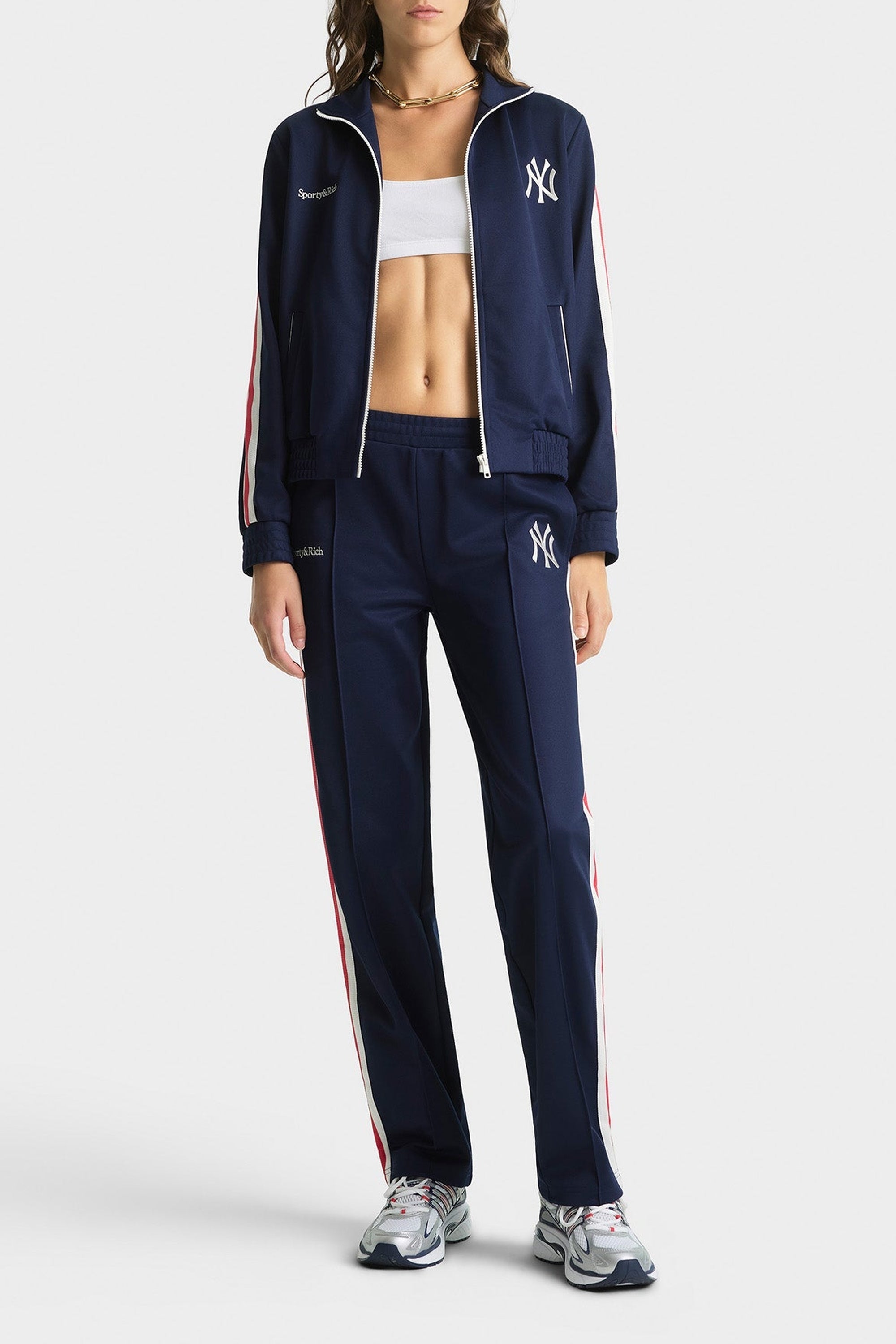 Pantalon de survêtement Yankees Serif à rayures - Navy & White & Red