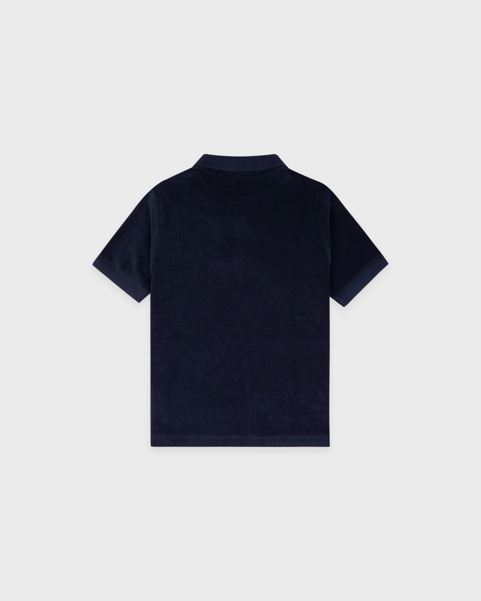 Polo en tissu éponge pour enfant avec logo Signature - Bleu marine foncé