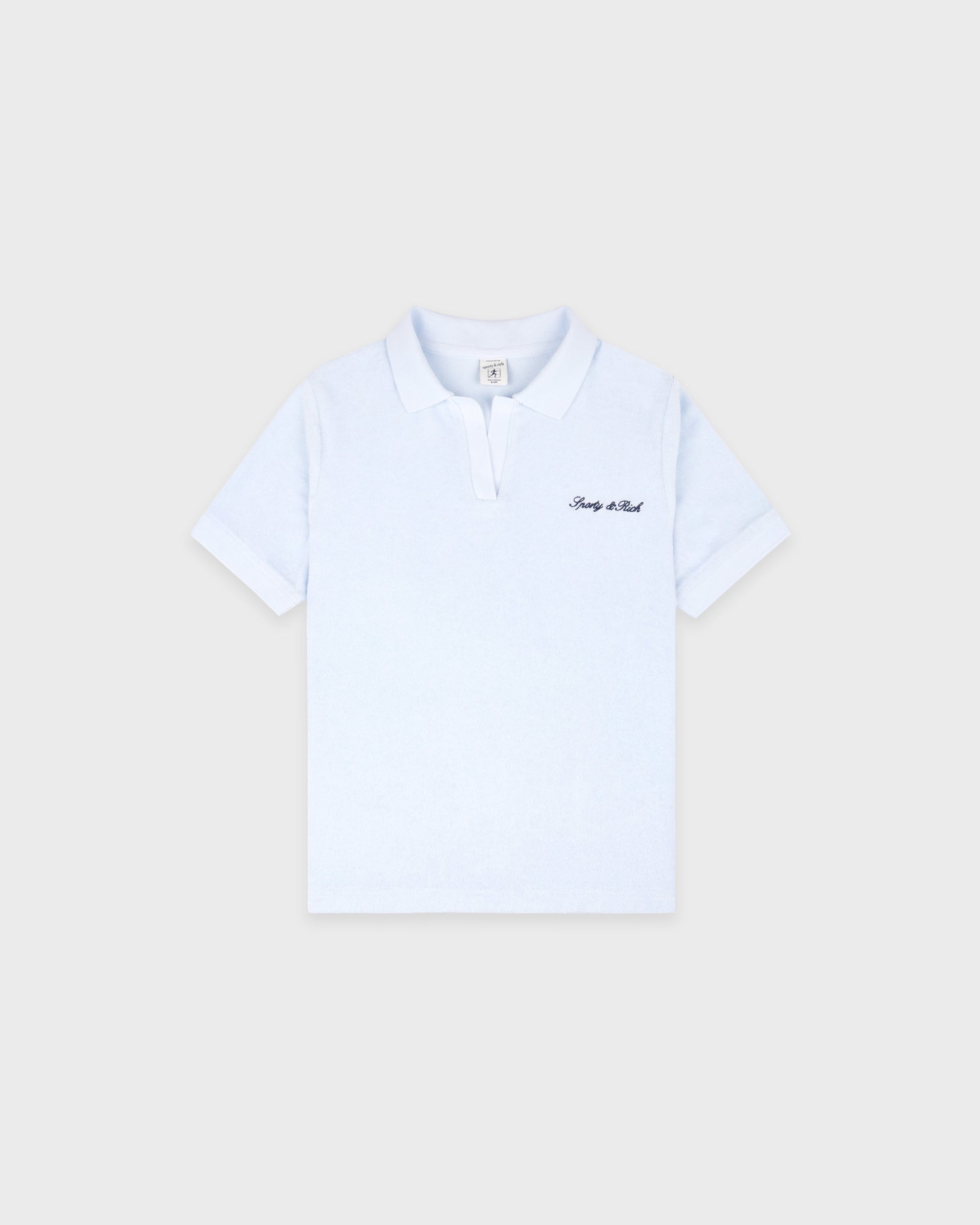 Polo en tissu éponge pour enfant avec logo Signature - Ciel