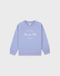Pull à col rond Beverly Script pour enfants - Periwinkle