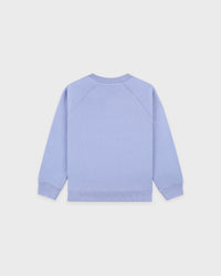 Pull à col rond Beverly Script pour enfants - Periwinkle