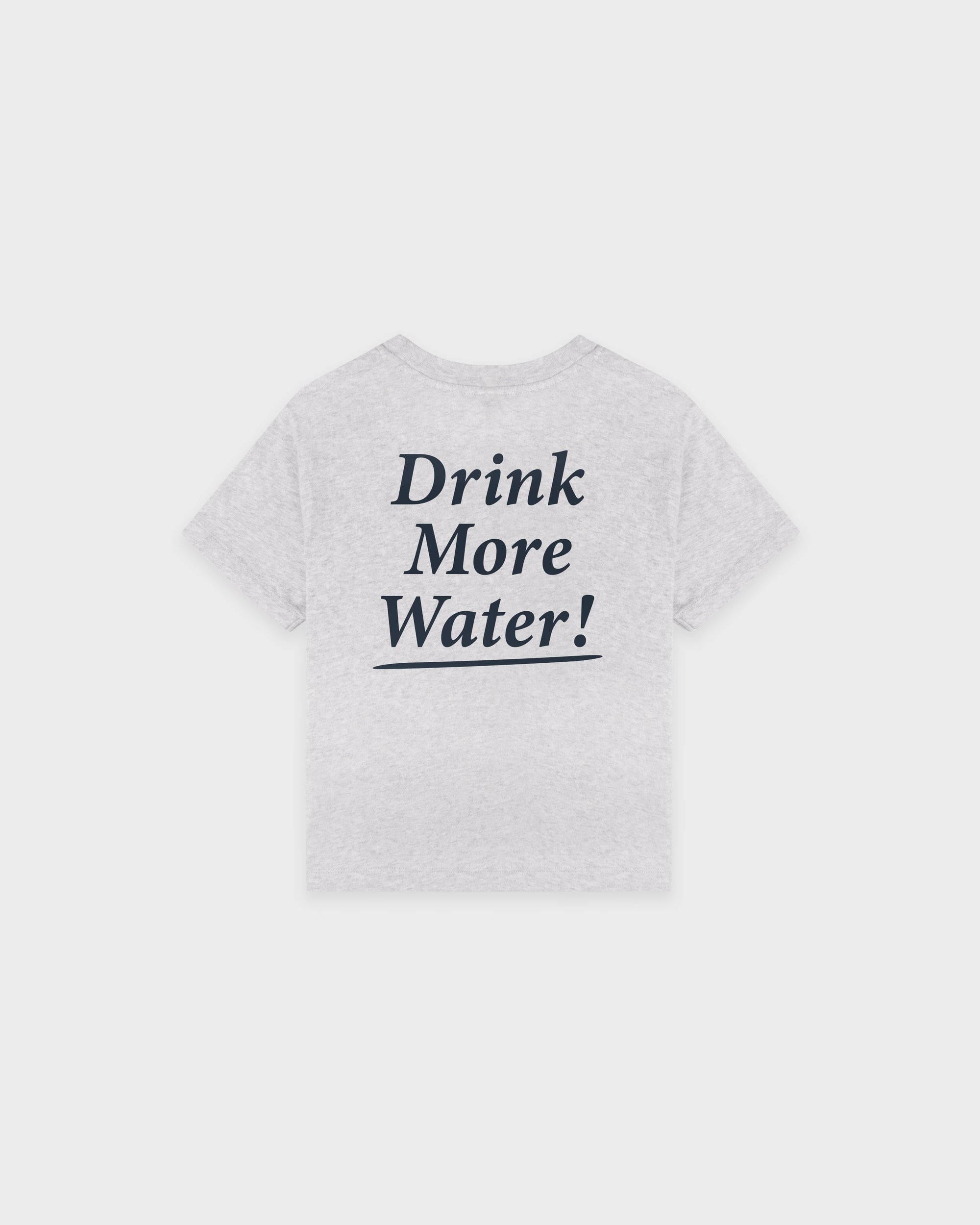 T-shirt pour enfants « Drink More Water » - Gris chiné
