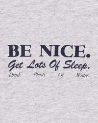 T-shirt à col rond « Be Nice Kids » - Gris chiné/Bleu marine foncé