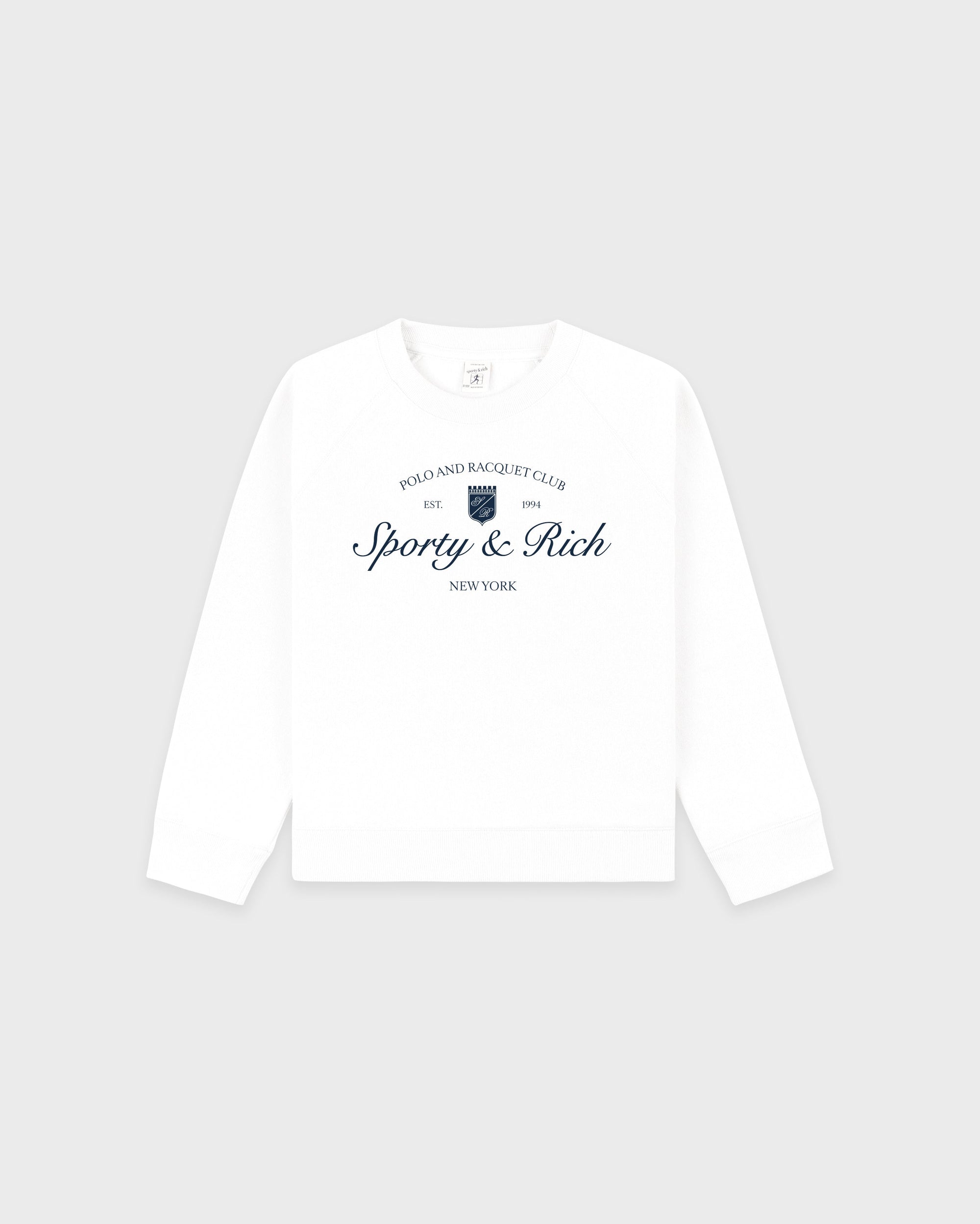 Pull à col rond Syracuse pour enfant - Blanc