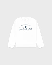 Pull à col rond Syracuse pour enfant - Blanc