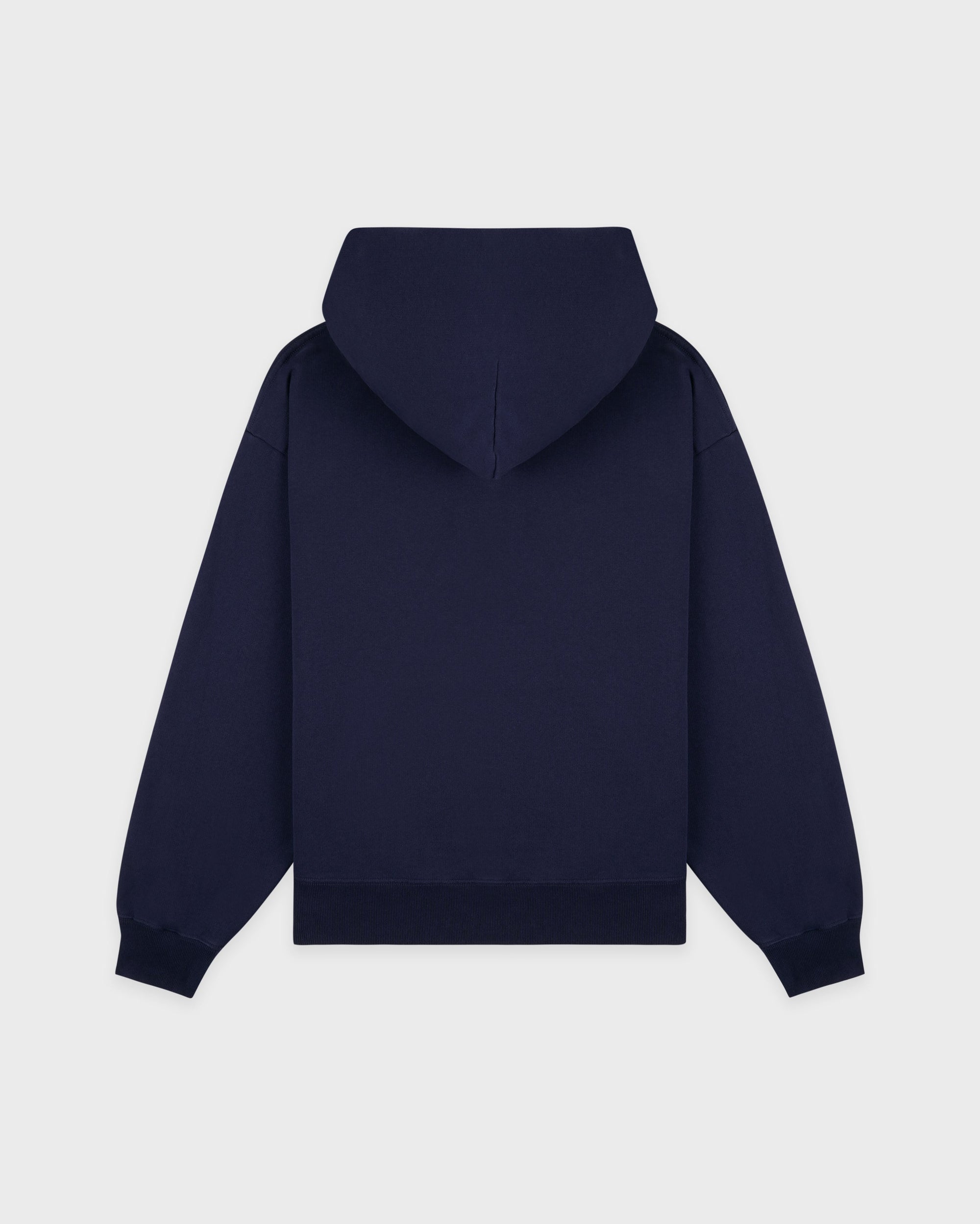 Sweat à capuche brodé « Syracuse » - Bleu marine/Blanc