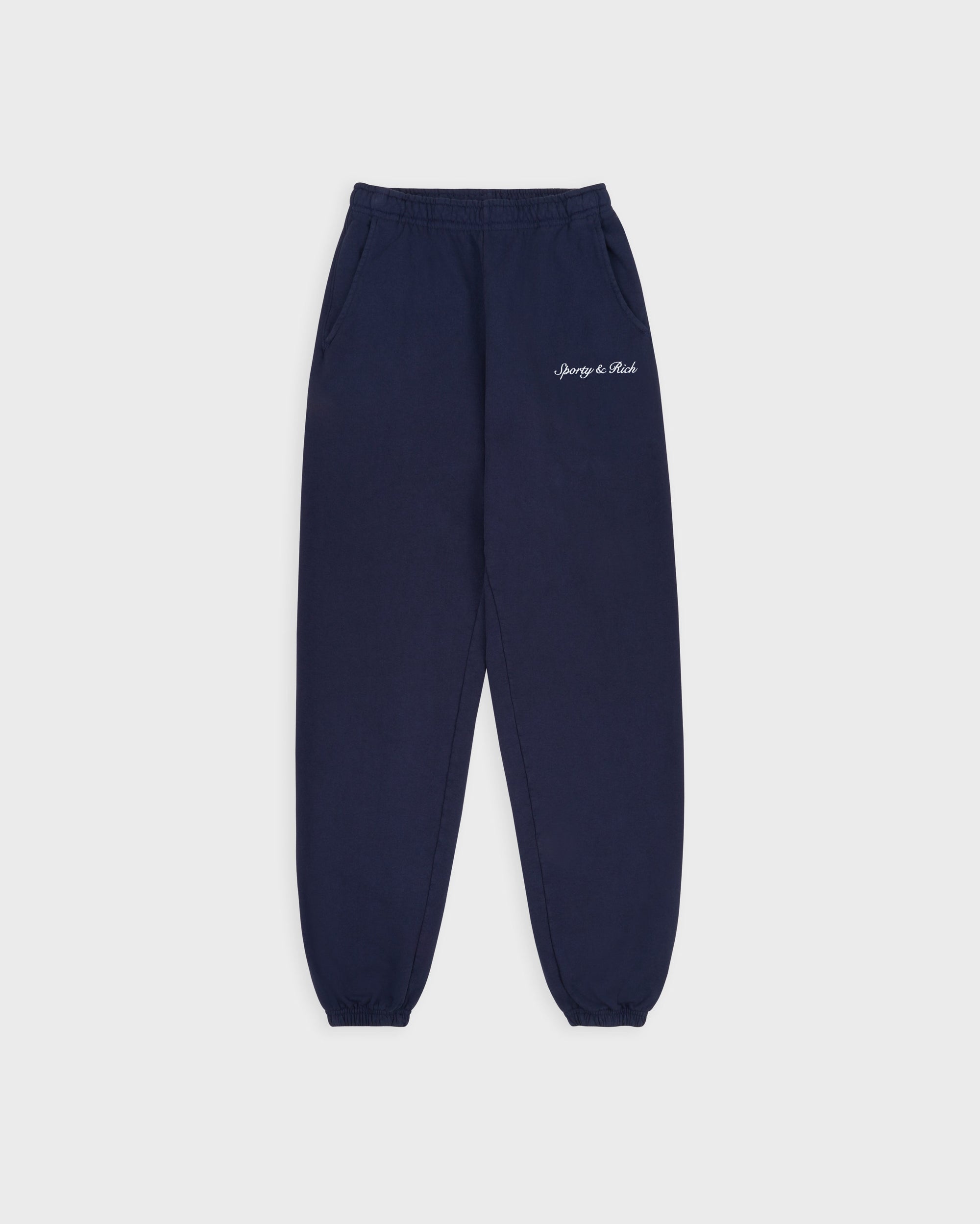 Pantalon de survêtement brodé Syracuse - Bleu marine/Blanc
