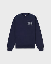 Pull à col rond Promo - Bleu marine/Blanc
