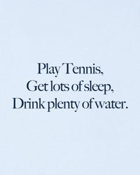 T-shirt Play Tennis - Ciel/Bleu marine