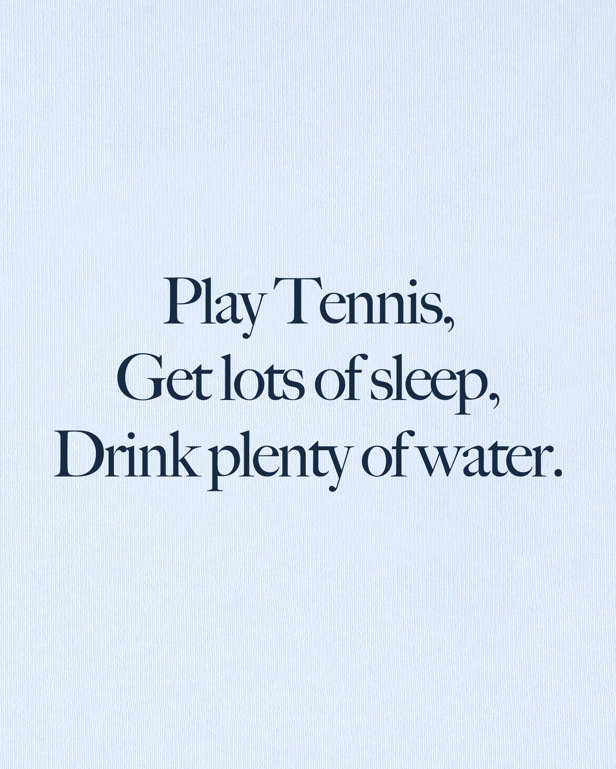 T-shirt Play Tennis - Ciel/Bleu marine
