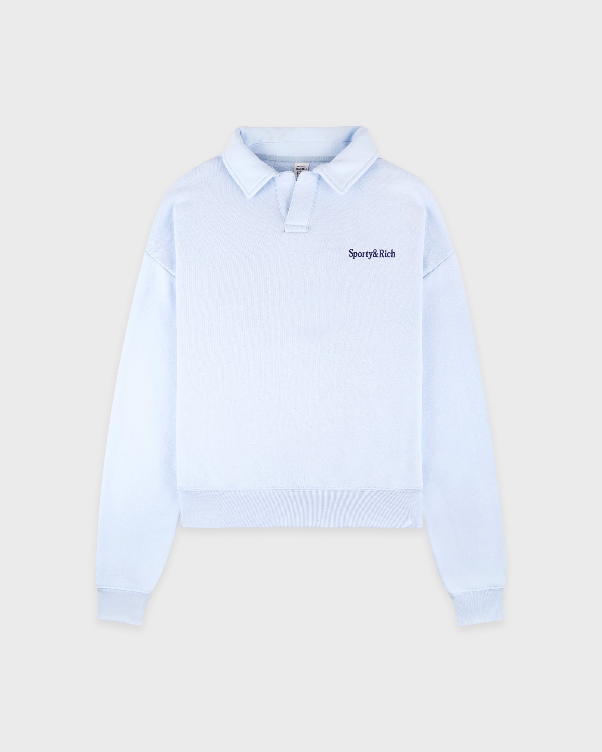 Polo brodé au logo Serif - Ciel